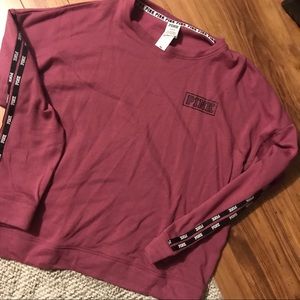 VS pink crew neck sweatshirt